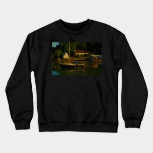 1920's STYLE POSTCARD FISHERMANS QUAY Crewneck Sweatshirt